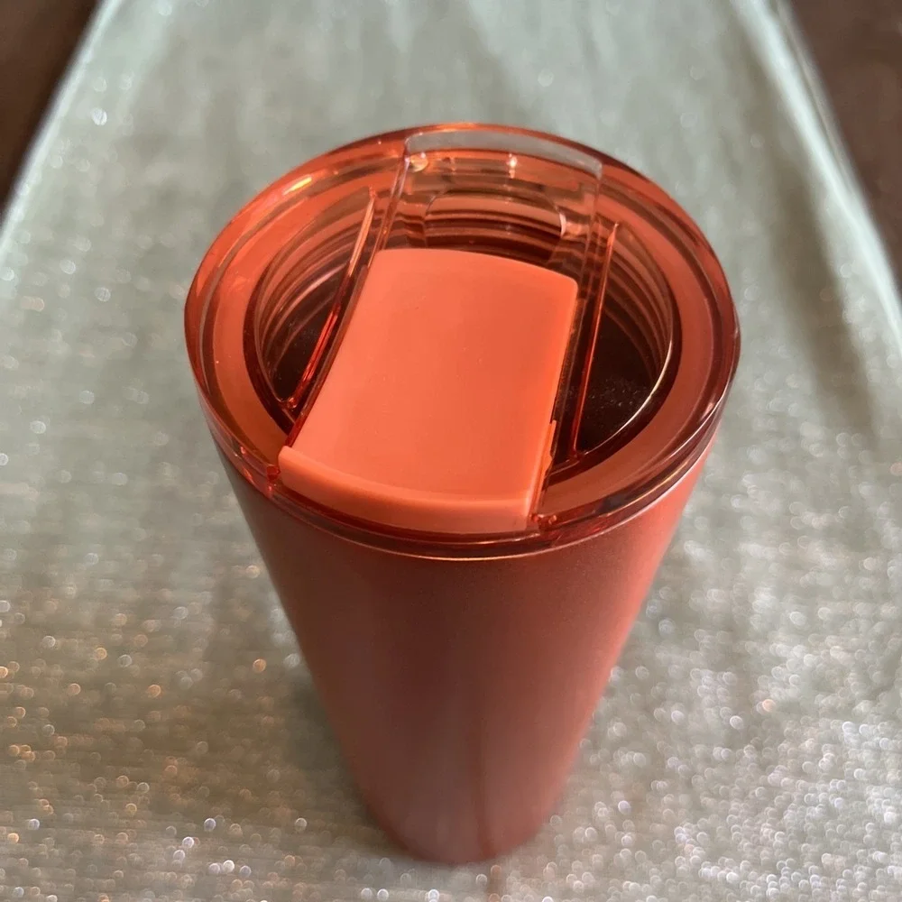 Starbucks Fall 2024 Cinnamon Pumpkin‎ Orange Shimmer SS Limited 16 Oz Tumbler